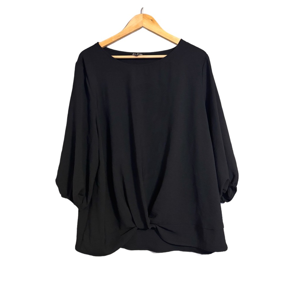 Black Love Maven’s Chic Women's Blouse Flattering Detail At The Bottom NWOT 1XL
